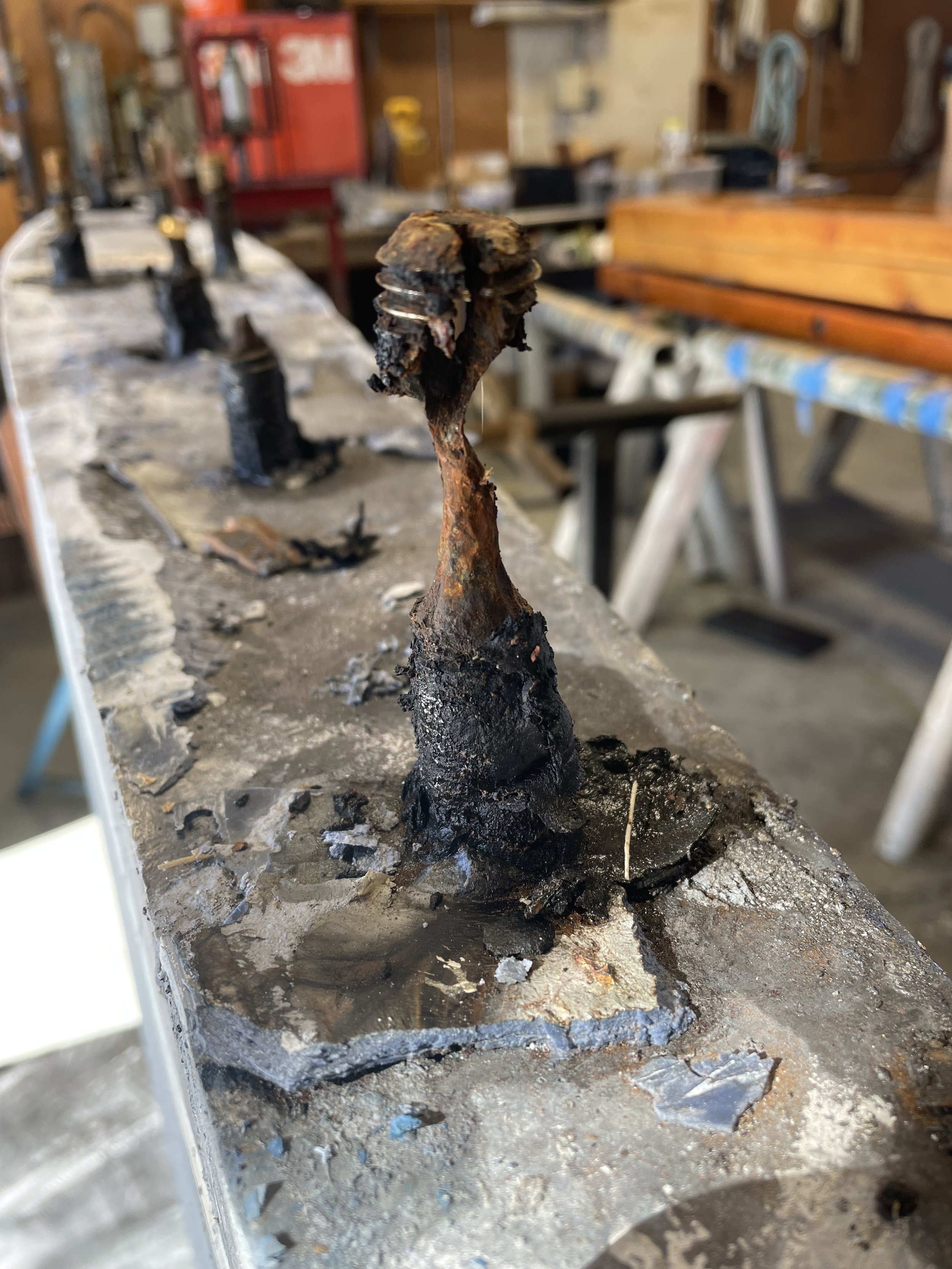 Keel removal in progress