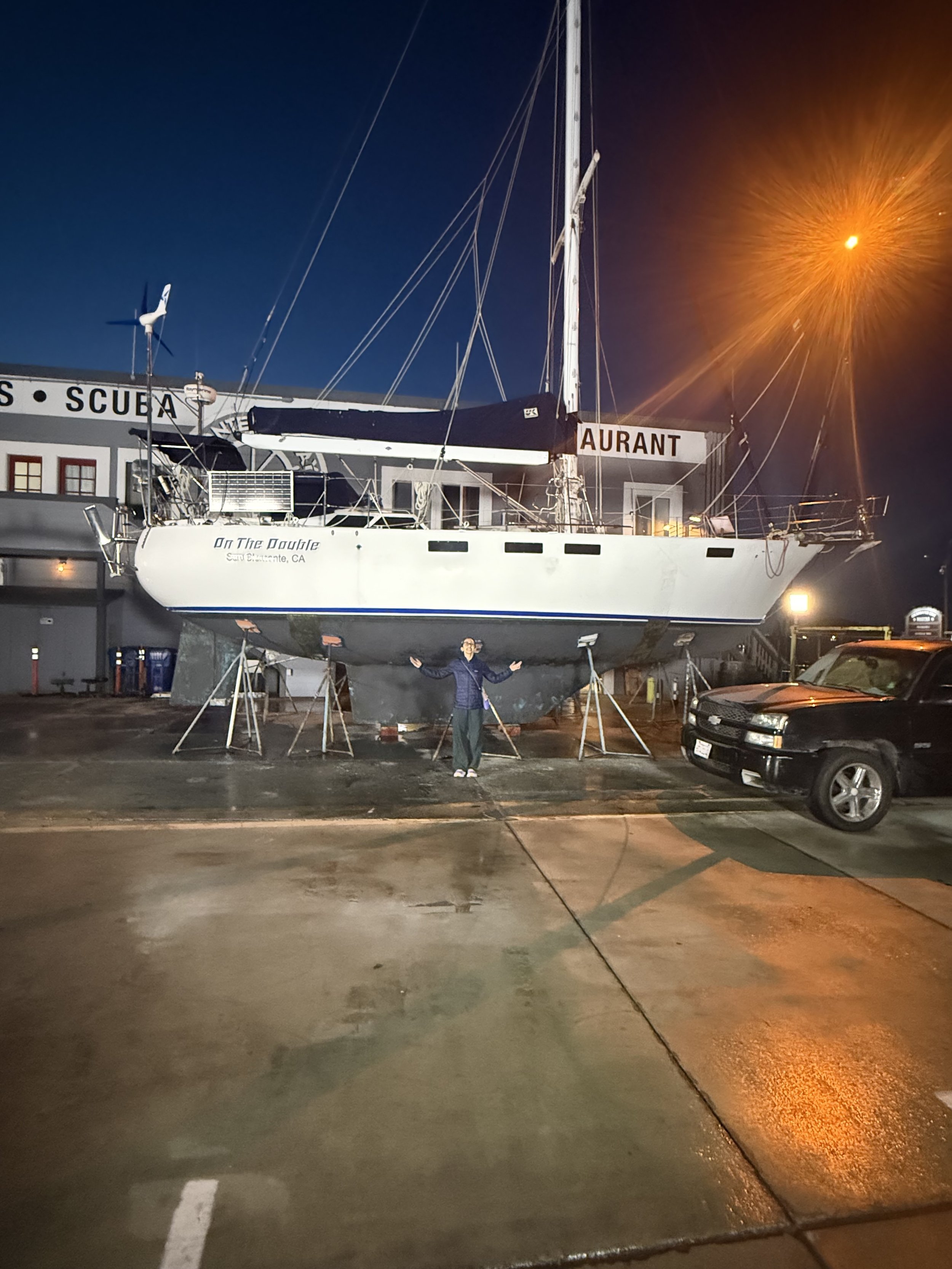 Fresh bottom paint applied