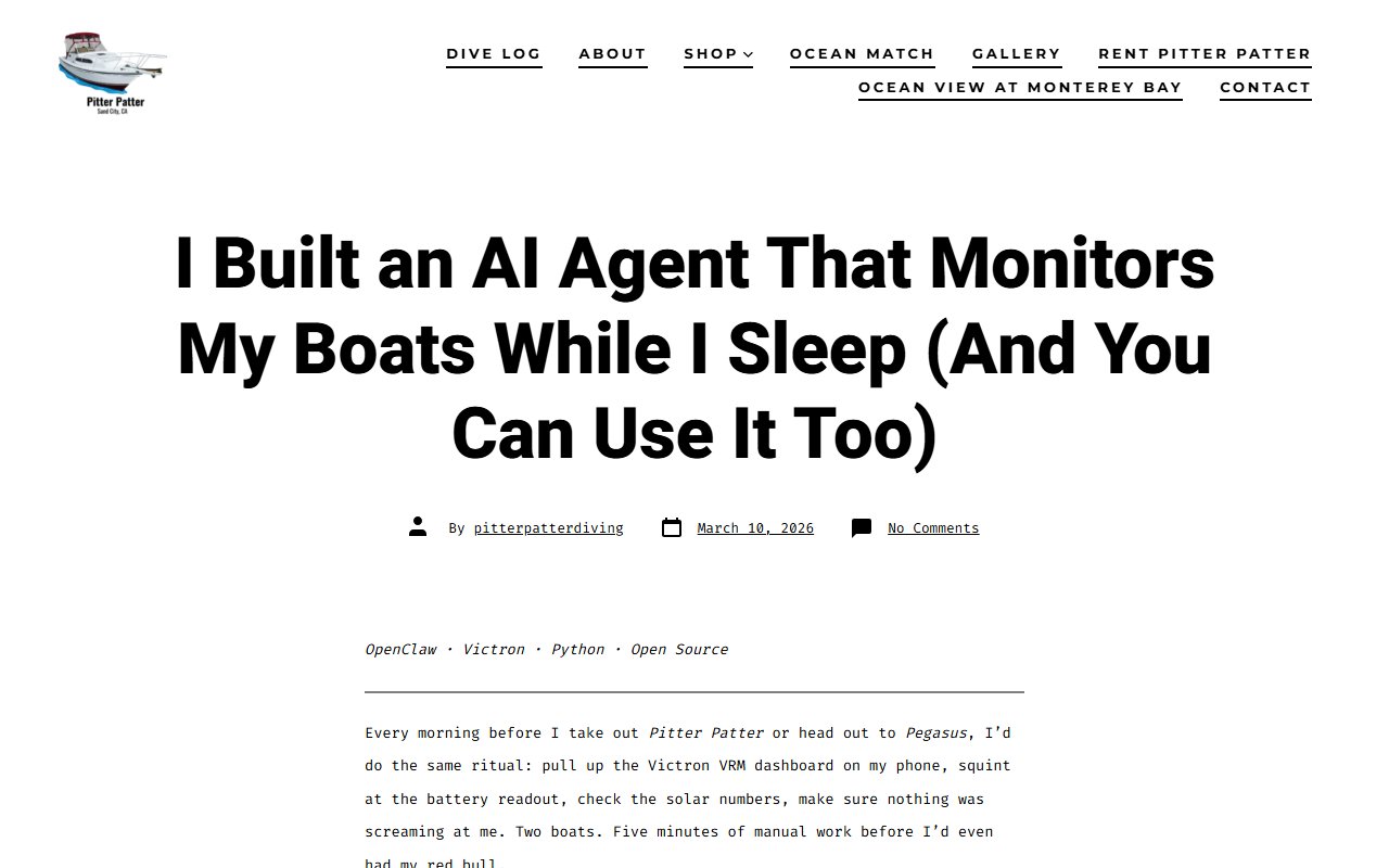 I Built an AI Agent That Monitors My Boats While I Sleep