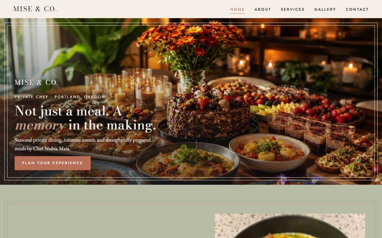 Screenshot of Mise & Co.